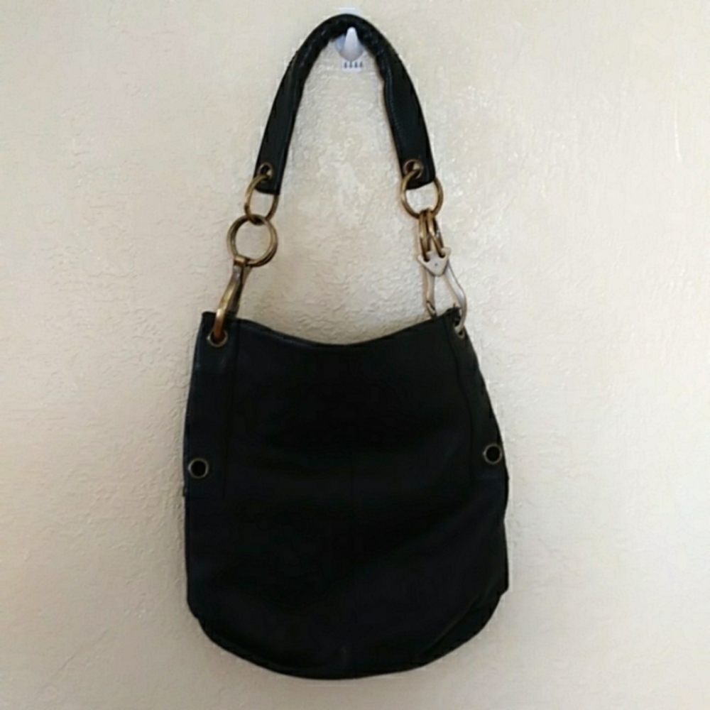 Giorgio Armani Logo Foldover Hobo Bag